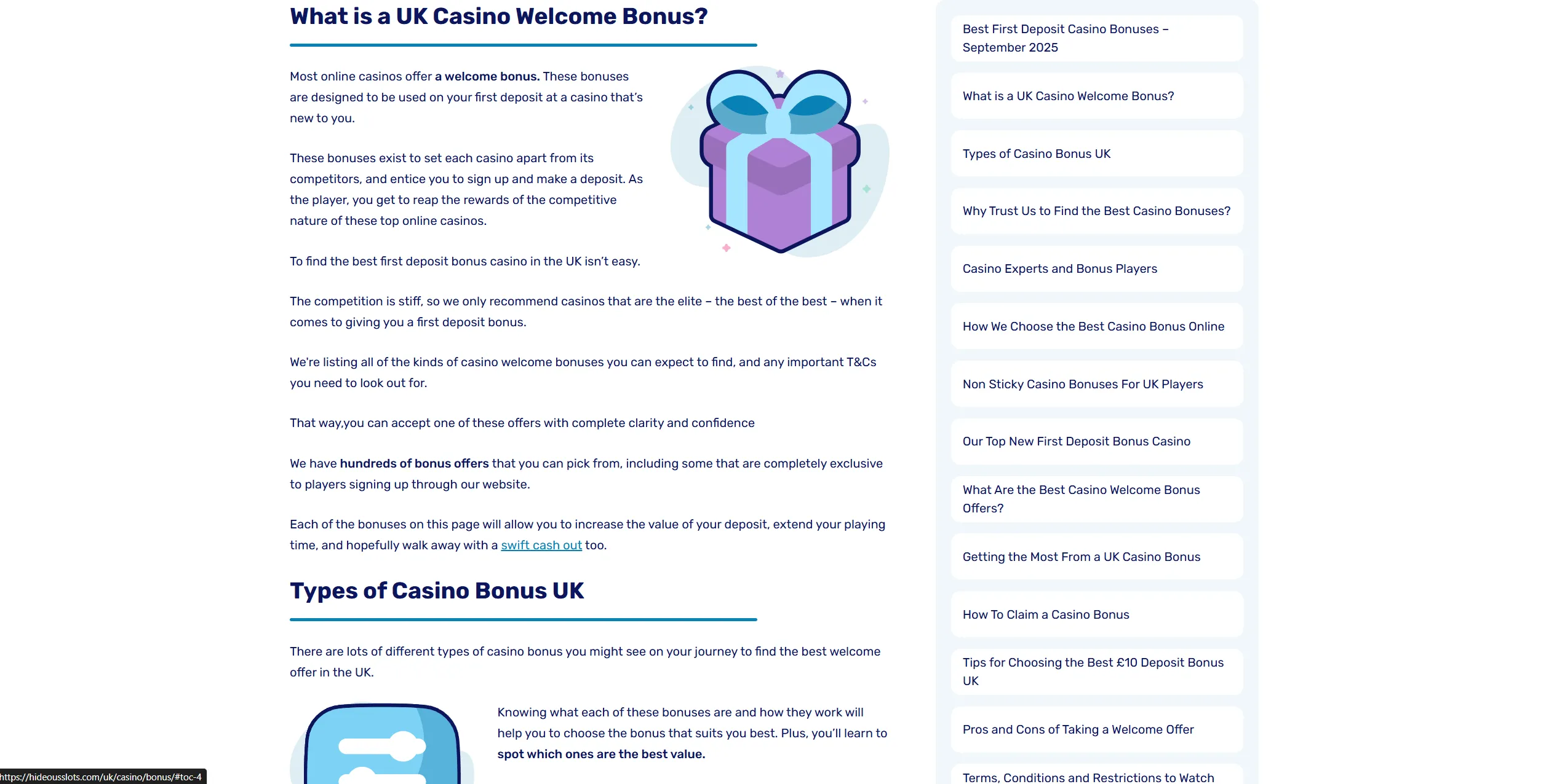 Screenshot of Hideousslots.com - Best Casino Bonus Offers & Welcome Bonuses UK